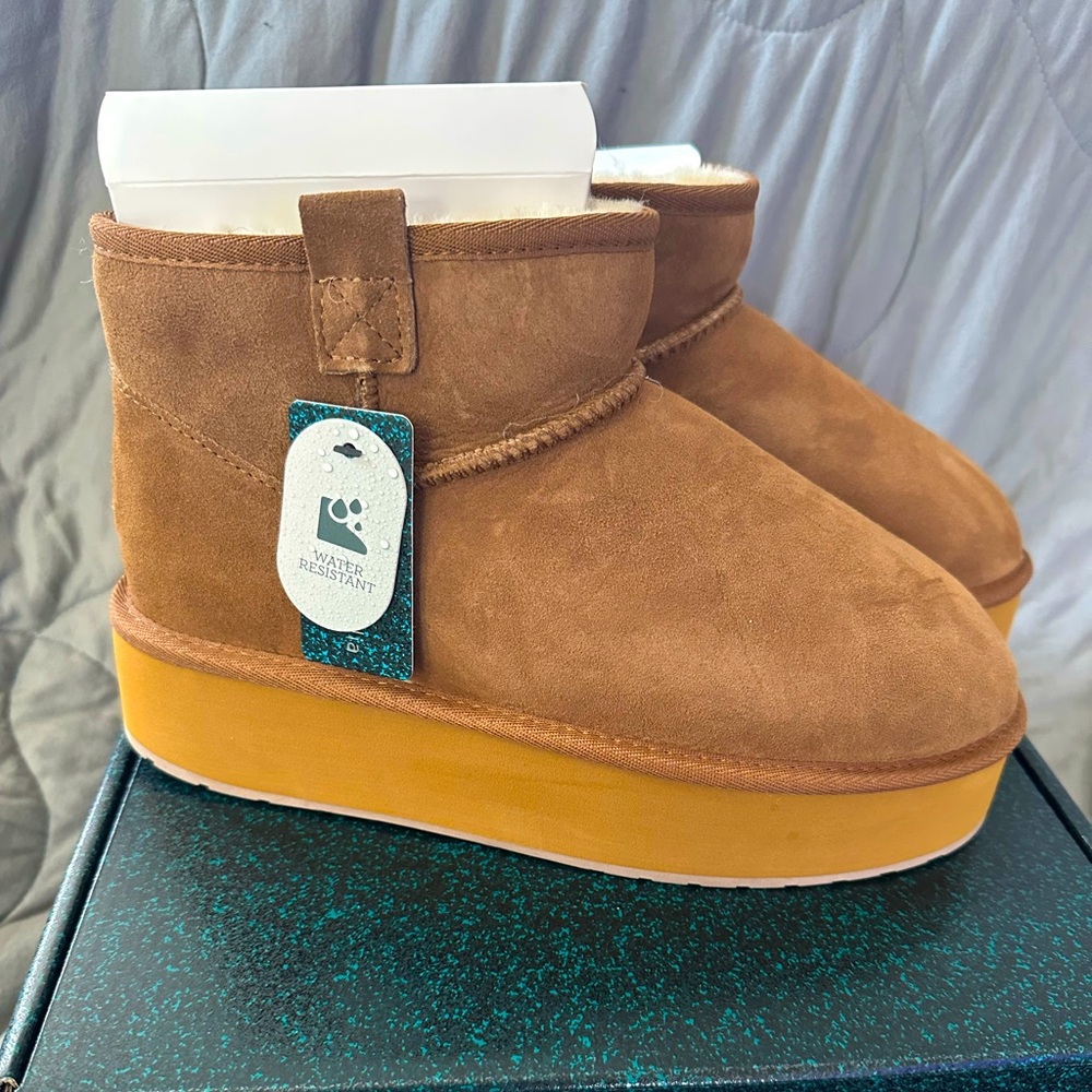Emu Brown and Tan Winter Boots